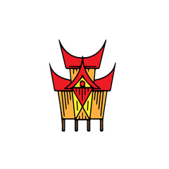 Traditional Indonesian House Icon