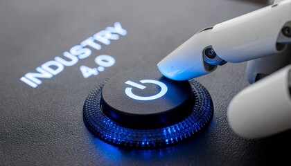 Artificial hand symbolizing Industry 4 automation