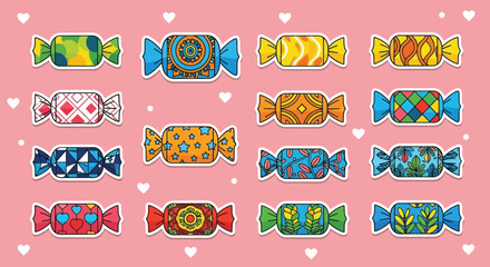 Colorful candy vector illustration sweet treat graphic design