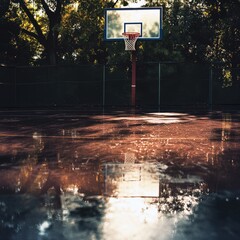 The natural reflections on the court add a premium, ultra-clean visual mood.