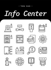 Info Center Vector Illustration – Information Desk, Help Service, and Guidance Concept