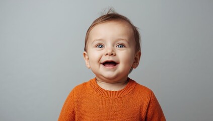 Radiant Joy, a Portrait of Infancy Warmth and Light Capture a Childs Smile.
