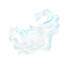 Abstract Iridescent Fluid Shape 