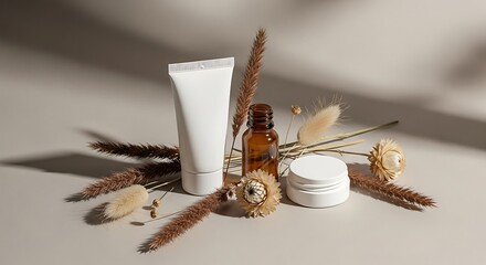 Organic skincare display shot