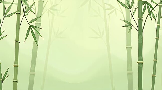 Matcha tea leaves with bamboo whisk illustrations, seamless vector pattern on a zen-inspired soft green background, ideal for tea packaging, wellness products, and Japanese-inspired stationery.