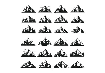 Rocky Mountain Silhouette Pack &ndash; Vector Icons and Logo Shapes Collection