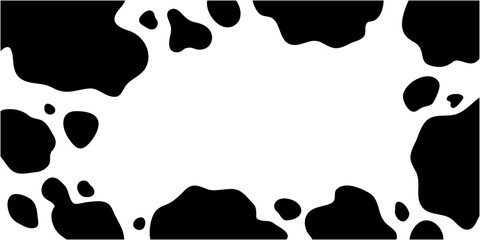 黒い牛柄のシンプルなフレーム