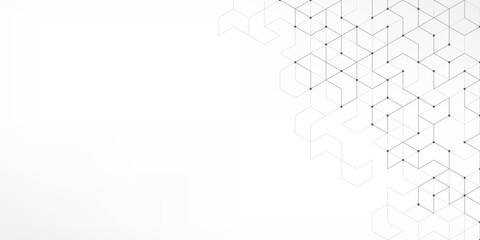 Abstract vector background with simple geometric figures and dots. Graphic design element and polygonal shape pattern