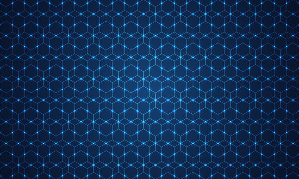 Abstract technology background with a seamless pattern of simple geometric shapes. Stylish vector texture