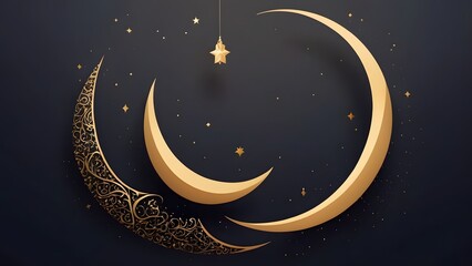 Dark Crescent Night Sky