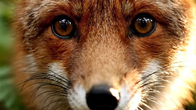 A curious fox looking directly at the camera