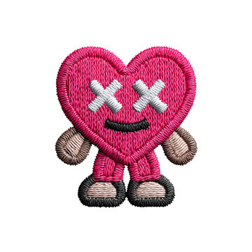 pink face hearts isolated icon, iconic