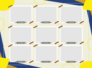 photo frame template with cute and attractive abstract frame