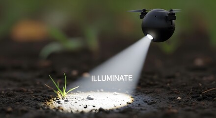 Illuminating the future a powerful beam of light on new life emerging