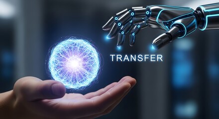 Data transfer between human and robot artificial intelligence and future technology