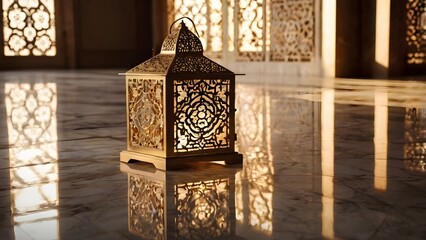 Lantern in Golden Interior