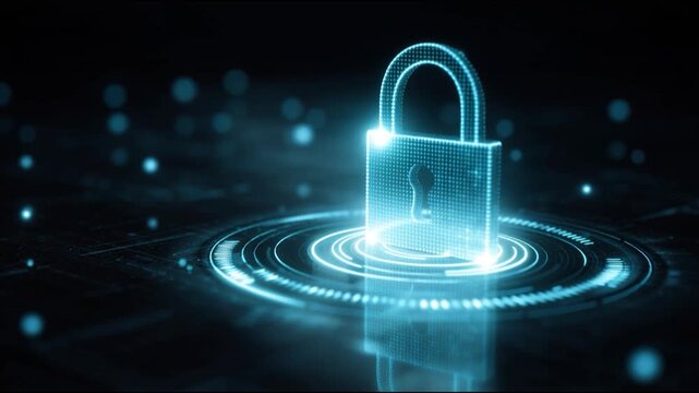 Cybersecurity data protection digital lock network security encryption firewall secure connection cyber defense cyber safety information security shield, privacy assurance, access control