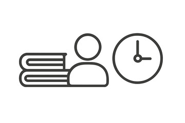 Minimalist graphic representing student learning educational planning and time management