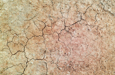 The ground has cracks in the top view for the background