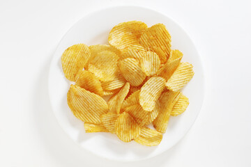 Potato chips on a plate
