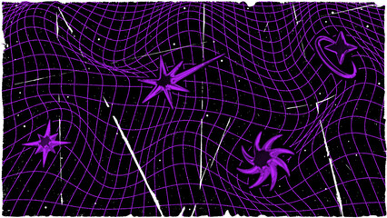 3D wireframe perspective grid room template design vector illustration background. Empty three dimensional virtual room perspective wireframe grid geometric sketch. Cyber virtual line interior frame