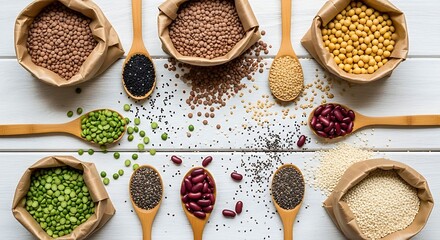 Healthy diverse grains seeds
