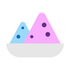 Color Powder Vector Flat Icon Design