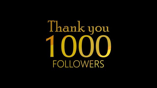 Thank you 1000 followers