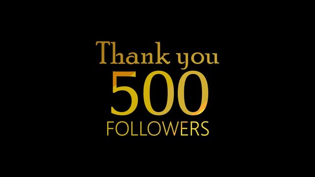 Thank you 500 followers 