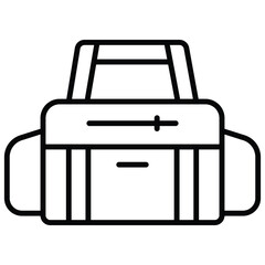 Gym Bag Vector Icon Stock Illustration