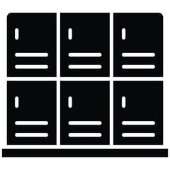 Gym Locker Vector Icon Stock Illustration