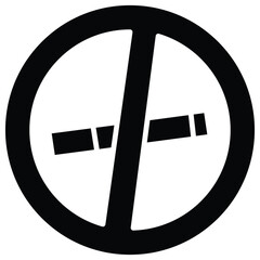 No Smoking Vector Icon Stock Illustration