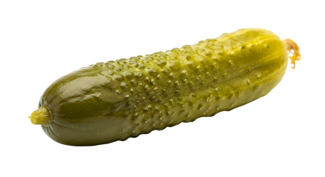 Dill Pickle with Face, isolated on transparent background