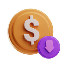 Broken piggy bank with coins spilling out.