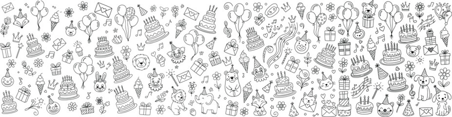 Hand drawn Christmas Gift. light effect, birthday cake, emoji, flower, xmas.