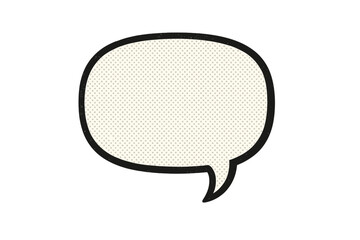 Naklejka premium Retro comic speech bubble with halftone pattern texture for dialogue or thought