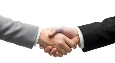 Business Handshake, isolated on transparent background
