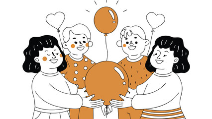 Chubby 3d cartoon characters holding a glowing orb designed with vibrant colors and a playful aesthetic perfect for fantasy or children s themes