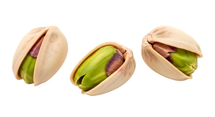 Pistachios in Shells, isolated on transparent background