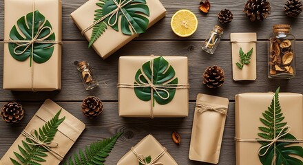 Eco-friendly natural gift wrap