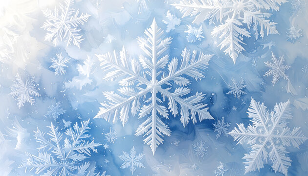 雪の結晶の背景素材