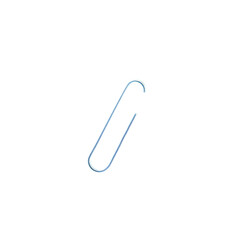Soft Sky Blue Paperclip - Minimal Style Isolated