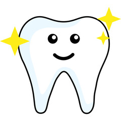 Cute Cartoon Tooth Character Illustration
