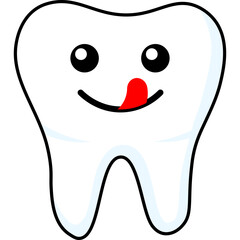 Cute Cartoon Tooth Character Illustration