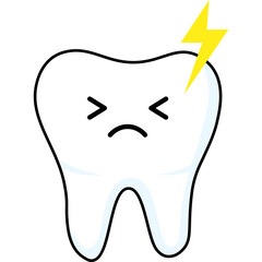Cute Cartoon Tooth Character Illustration