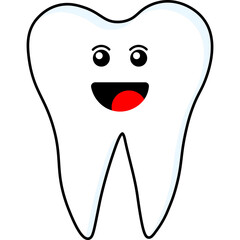 Cute Cartoon Tooth Character Illustration