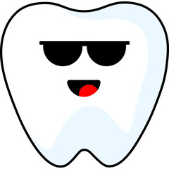 Cute Cartoon Tooth Character Illustration