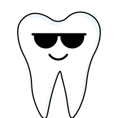 Cute Cartoon Tooth Character Illustration