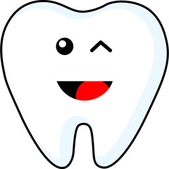 Cute Cartoon Tooth Character Illustration