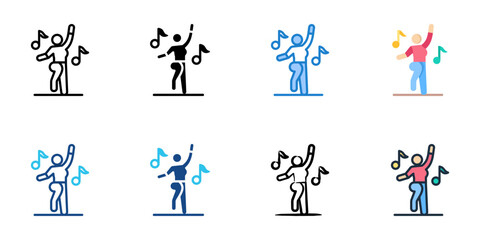 Zumba icon set multiple style collection 
